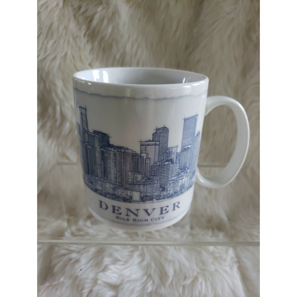 2007 Starbucks Denver Mile High City Skyline Collector 18oz Tea Coffee Mug Cup